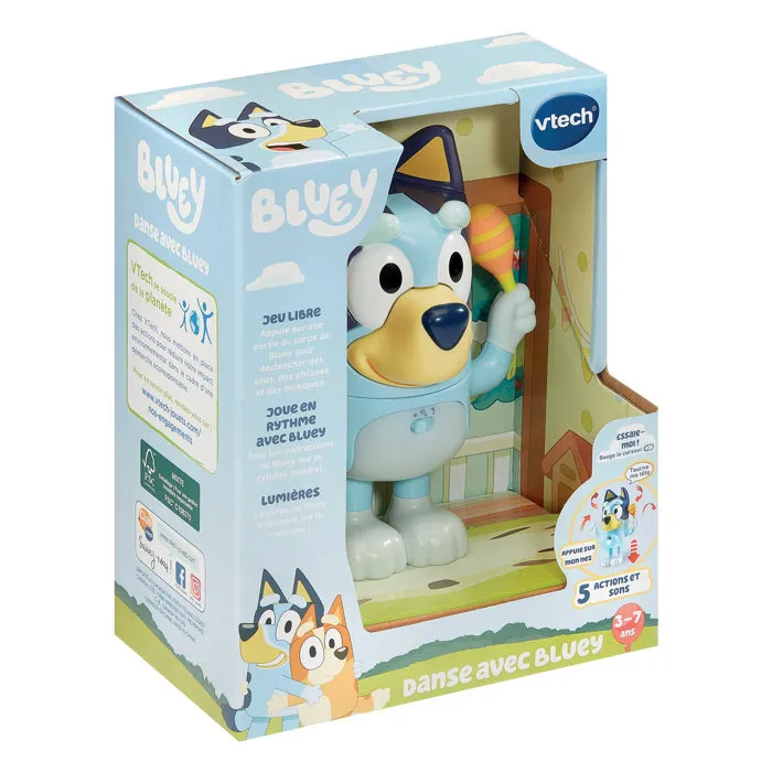 VTech Baila Con Bluey - Juego Interactivo Educativo Infantil - Azul - Idioma Francés