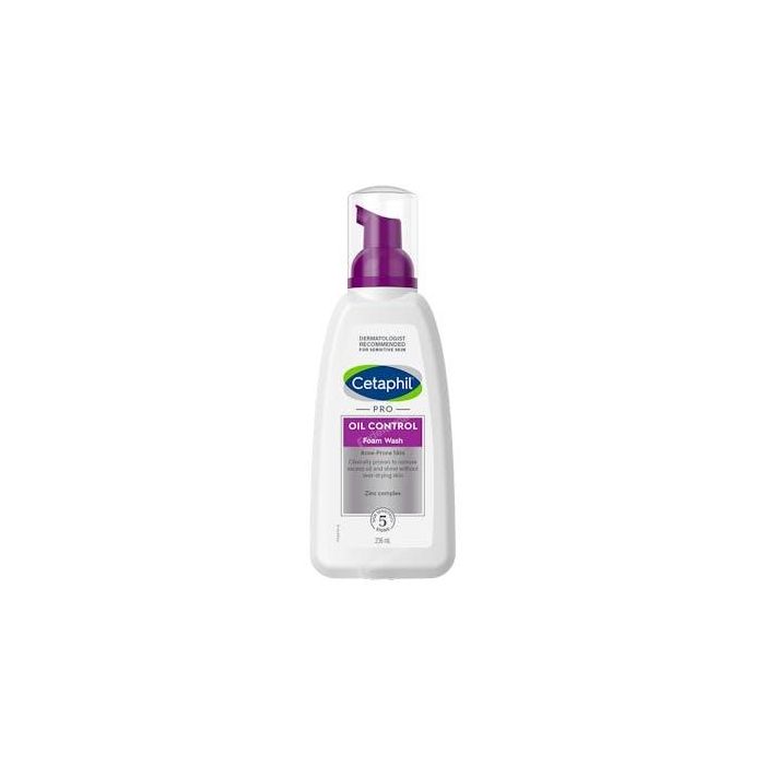 Cetaphil PRO OIL CONTROL Espuma Limpiadora Piel Grasa y Acnéica, No Comedogénica, Elimina Exceso de Grasa y Maquillaje 236 ml