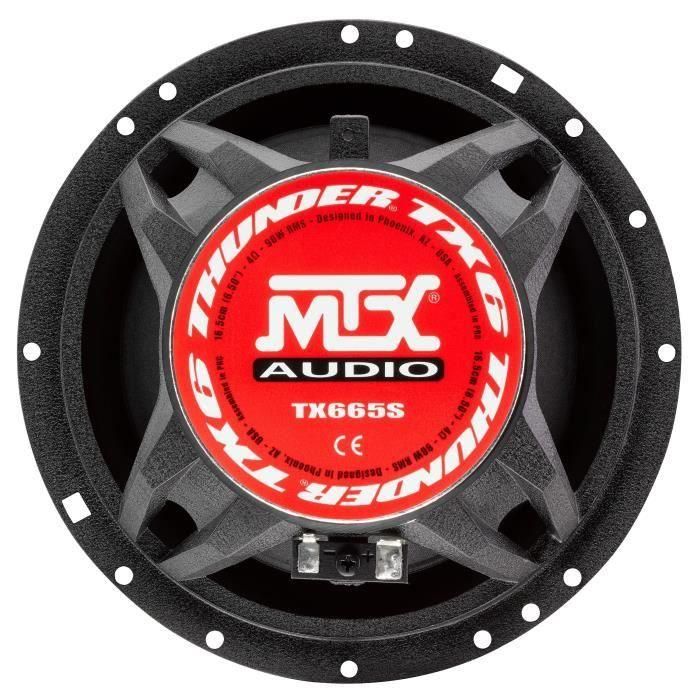 MTX TX665S Kit de altavoces 16.5cm 2 vías 90W RMS 4O chasis de aluminio tweeter de neodimio bobina de cúpula de seda TSV TIL 3 MTX TX665S Kit de altavoces 16.5cm 2 vías 90W RMS 4O chasis de aluminio tweeter de neodimio bobina de cúpula de seda TSV TIL 3