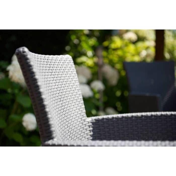IOWA Sillón de jardín tejido de ratán gris 1 IOWA Sillón de jardín tejido de ratán gris 1