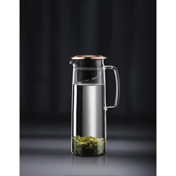Jarra de vidrio con infusor - BODUM - Biasca - Tapa de cobre con filtro - 1,2 L - Transparente 1 Jarra de vidrio con infusor - BODUM - Biasca - Tapa de cobre con filtro - 1,2 L - Transparente 1