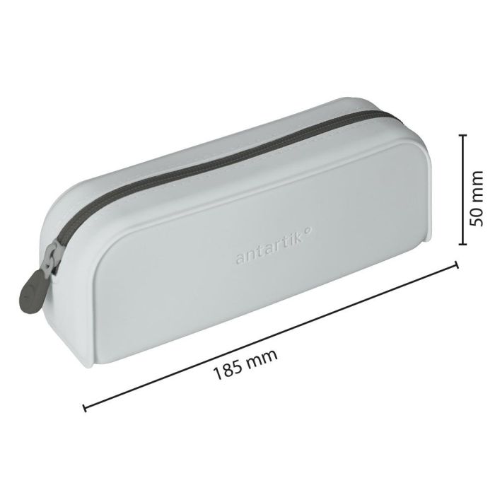 Estuche Portatodo Antartik Prisma Silicona Soft Rectangular 185x50x75 mm Gris 1