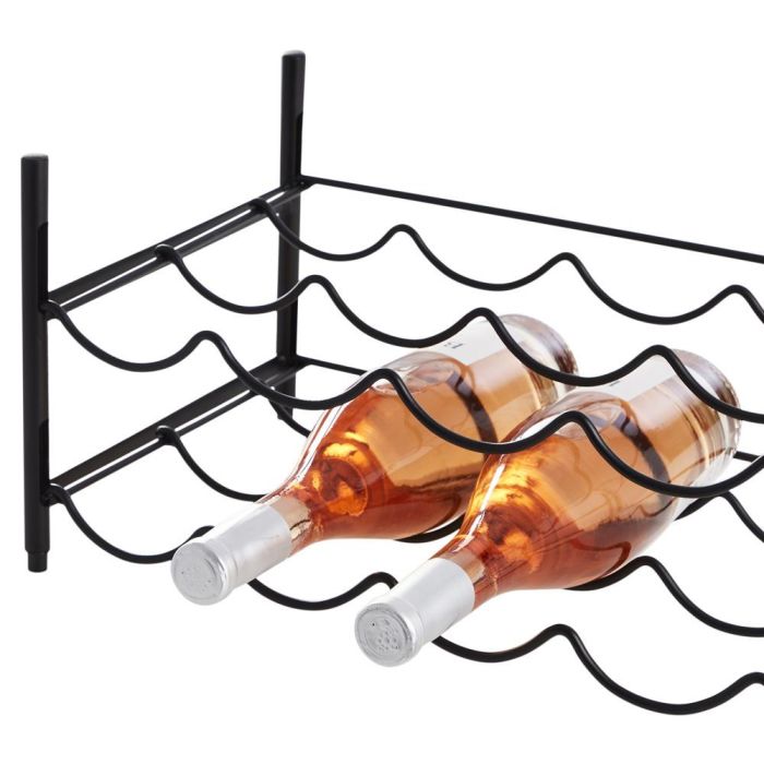 Day Botellero para 12 Botellas Alambre Negro Guardar y Presentar Vinos 3
