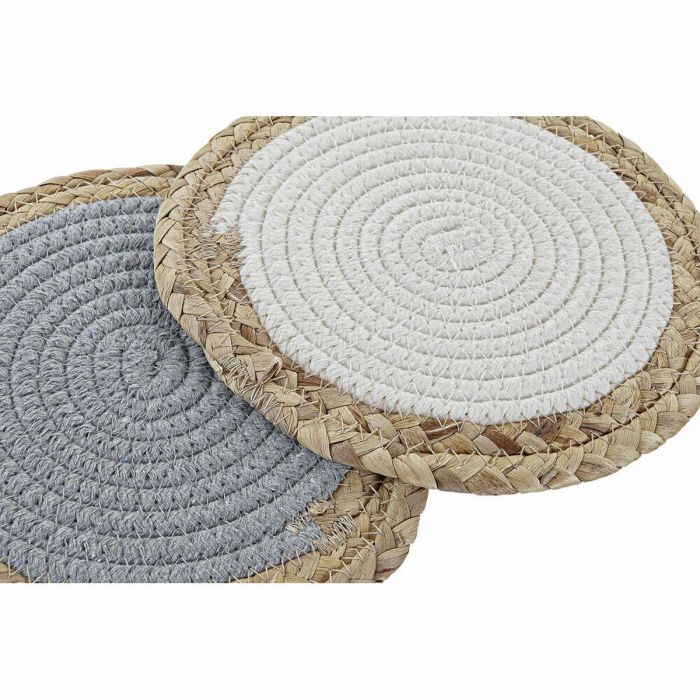 Salvamantel DKD Home Decor Individual Algodón Fibra (20 x 20 x 1 cm) (2 Unidades) 2 Salvamantel DKD Home Decor Individual Algodón Fibra (20 x 20 x 1 cm) (2 Unidades) 2