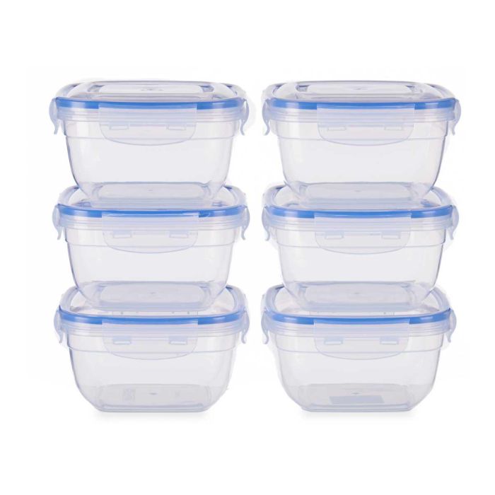 Set 6 Fiambreras Plastico Cuadradas 900Ml Leknes 14X8CM (8 Unidades) 1 Set 6 Fiambreras Plastico Cuadradas 900Ml Leknes 14X8CM (8 Unidades) 1