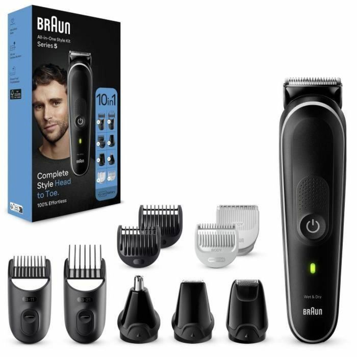 Recortadora todo en uno - BRAUN - Serie 5 MGK5440 - 10 en 1 - Kit para barba, cabello, afeitado corporal y más