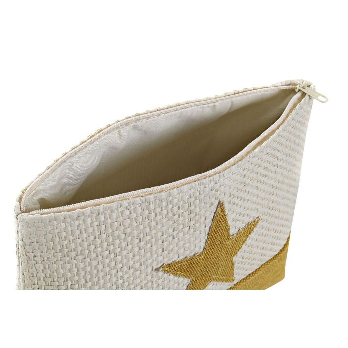 Neceser DKD Home Decor Natural Menta Estrella Mostaza Mediterráneo (25 x 6,5 x 16 cm) (2 Unidades) 3