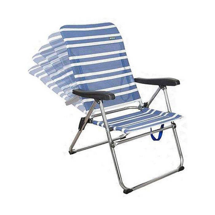 Silla playa plegable aluminio mykonos 5 posiciones 61x63x93 cm con asa. 1 Silla playa plegable aluminio mykonos 5 posiciones 61x63x93 cm con asa. 1