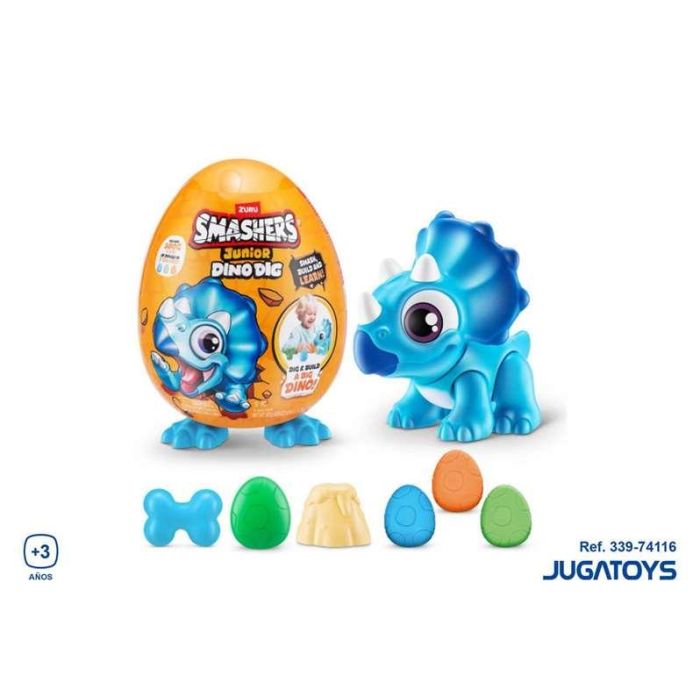 Huevo smashers junior con figura dinosaurio y accesorios 1 kg de plastilina 30 cm. - modelos surtidos 1 Huevo smashers junior con figura dinosaurio y accesorios 1 kg de plastilina 30 cm. - modelos surtidos 1