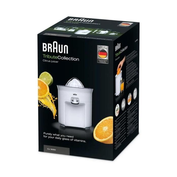 Braun Exprimidor 60 W 1,75 L Blanco, Antigoteo, Botón On/Off Automático, Fácil de Limpiar 3 Braun Exprimidor 60 W 1,75 L Blanco, Antigoteo, Botón On/Off Automático, Fácil de Limpiar 3
