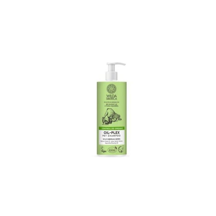 Wilda Veterinaria Champú Oil-Plex para Mascotas: Piel Seca y Pelaje Frágil, con Aceite de Cedro Siberiano. Perros y Gatos. 6x400ml