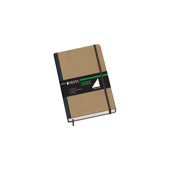 Cuaderno Vesta Nature A5 96H 80Gr. Liso Con Goma