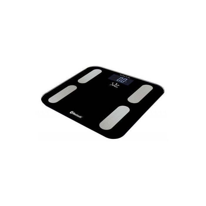 BÁSCULA DE BAÑO JATA 593 - ANALIZADOR CORPORAL 8 FUNCIONES - BT - CAPACIDAD 180KG - GRADUACION 100G - 7 MEMORIAS - BASE CRISTAL SEGURIDAD 1