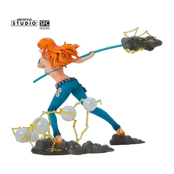ABYstyle Figura One Piece Nami Modo Combate 1/10 (16 cm) PVC con Climat-Tact y Base de Efectos