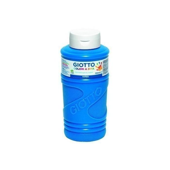 Giotto Pintura de dedos de 750 ml color azul cyan