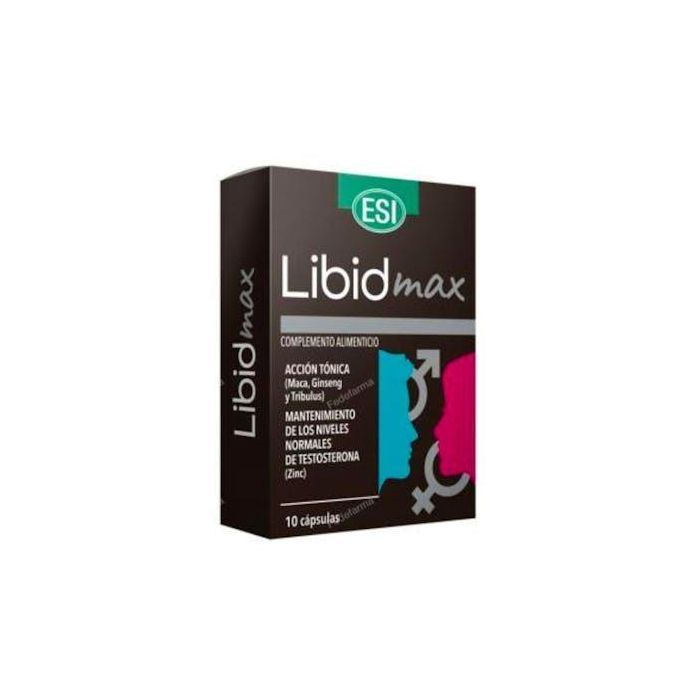TREPATDIET-ESI Libidmax 10 Cápsulas. Mejora Relaciones Sexuales, Tónico con Maca, Ginseng y Zinc