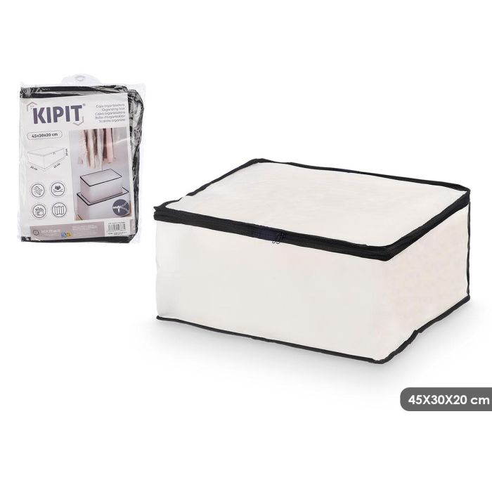 Kipit Caja Organizadora Plegable de Tela Blanca 45x30x20 cm (24 Unidades) Kipit Caja Organizadora Plegable de Tela Blanca 45x30x20 cm (24 Unidades)