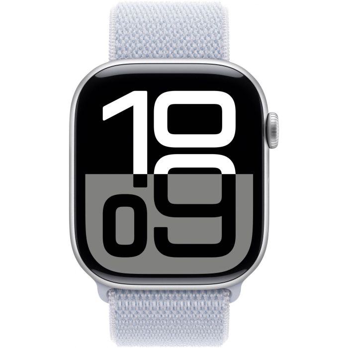 Apple Watch Series 10 GPS + Cellular 46 mm Caja Aluminio Plateada Correa Sport Loop Blue Cloud 1 Apple Watch Series 10 GPS + Cellular 46 mm Caja Aluminio Plateada Correa Sport Loop Blue Cloud 1