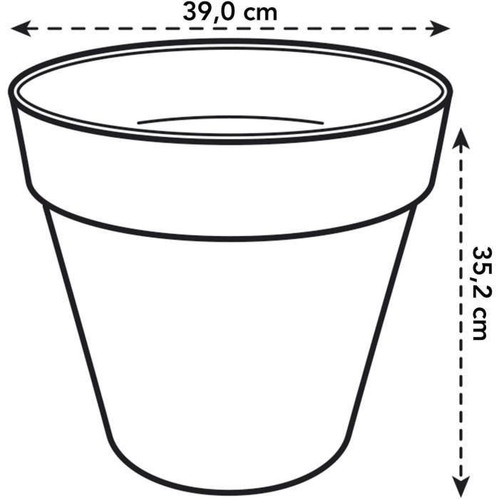 Loft Urban Round Flower Pot - Plastic - Percé - Tank - con ruedas - Ø40 - Verde 1 Loft Urban Round Flower Pot - Plastic - Percé - Tank - con ruedas - Ø40 - Verde 1