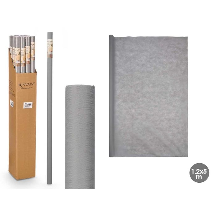 Rollo Mantel TNT Gris 1,2x5m Kinvara - Tela no tejida PP (16 Unidades) Rollo Mantel TNT Gris 1,2x5m Kinvara - Tela no tejida PP (16 Unidades)