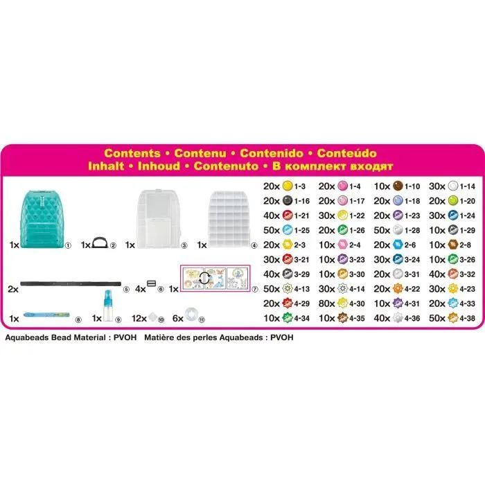 Aquabeads Mochila Expertos Creadores 31993 con Más de 1000 Abalorios en 40 Colores y FlipTray para Llevar a Todas Partes 4