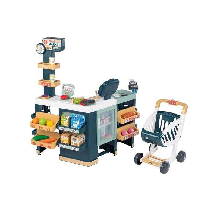 Supermercado maximarket con carrito, caja registradora y 50 accesorios. 89,60x80x59,60 cm 2 Supermercado maximarket con carrito, caja registradora y 50 accesorios. 89,60x80x59,60 cm 2