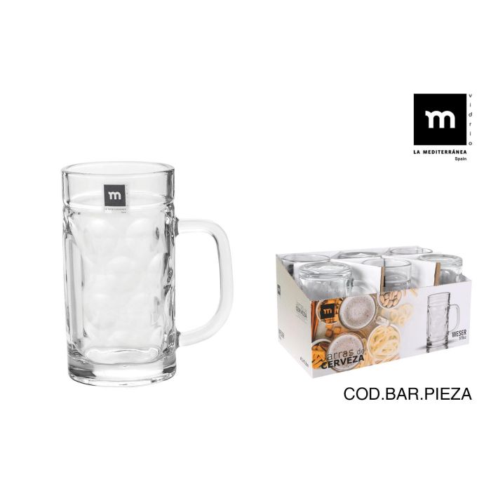 La Mediterranea Jarra Weser 570 ml (Ø 8,3 x 15,8 cm) de Cristal, Diseño Moderno para Agua o Bebidas (24 Unidades) 0 La Mediterranea Jarra Weser 570 ml (Ø 8,3 x 15,8 cm) de Cristal, Diseño Moderno para Agua o Bebidas (24 Unidades) 0