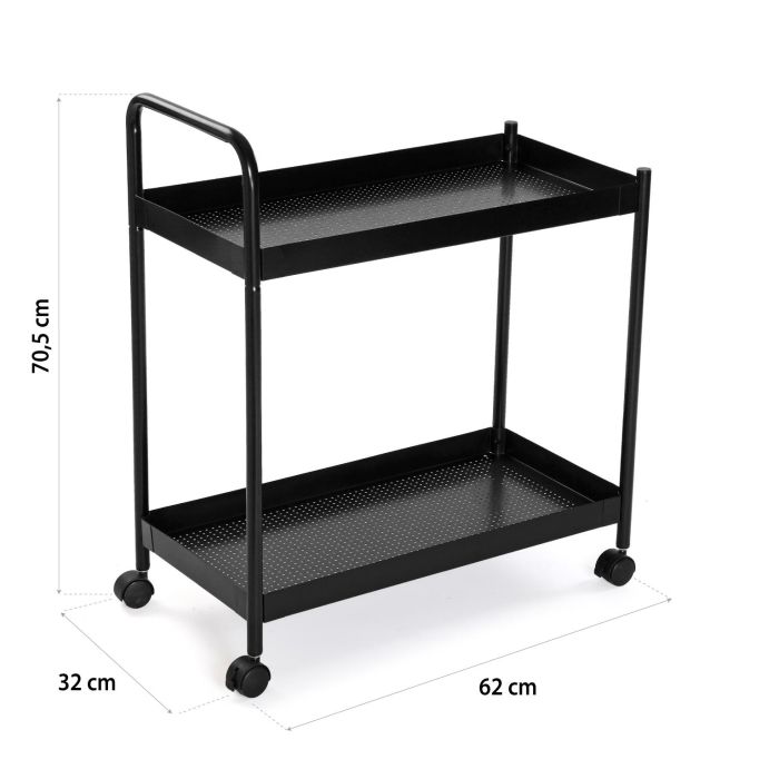 Mesa Auxiliar Negra Versa 32X70CM