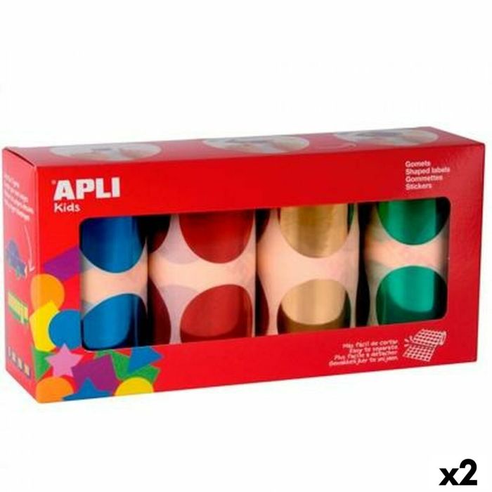 Pegatinas Apli Gomets Multicolor Redondo 4 Piezas (2 Unidades) 0 Pegatinas Apli Gomets Multicolor Redondo 4 Piezas (2 Unidades) 0
