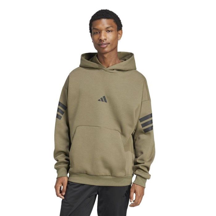 Sudadera con Capucha Hombre Adidas Future Icons 3stripes Marrón Verde 5-6 Años 4