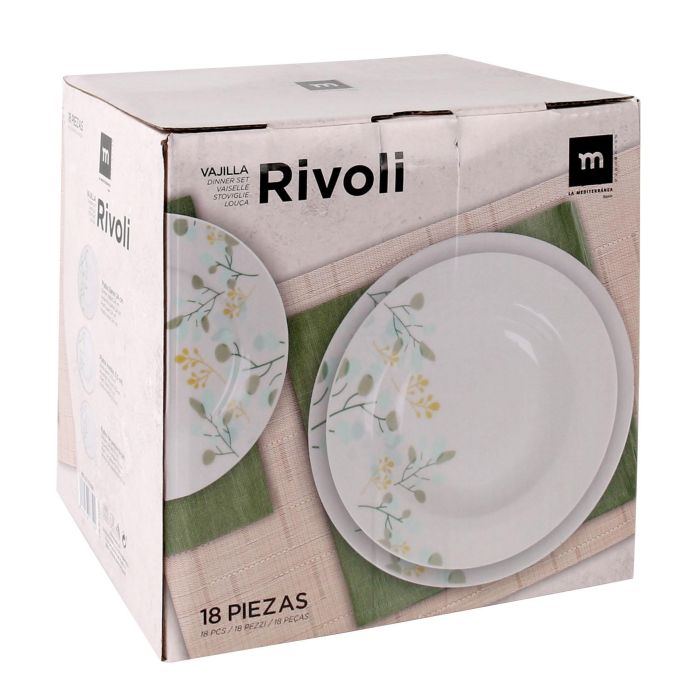 La Mediterranea Vajilla Redonda Rivoli 18 Piezas (2 Unidades) 4