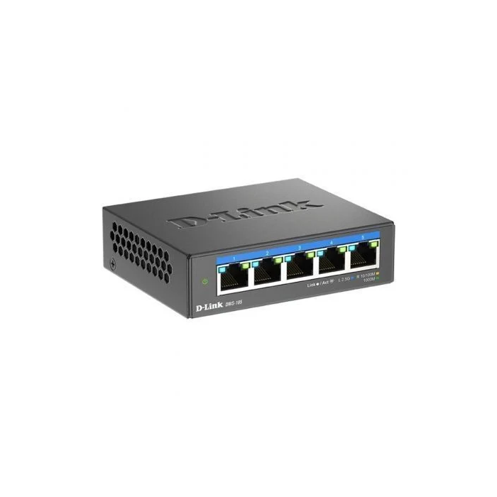 D-Link Switch DMS-105 Multigigabit 5 Puertos 2.5G RJ-45 10/100/1000 sin gestión Plug & Play 2