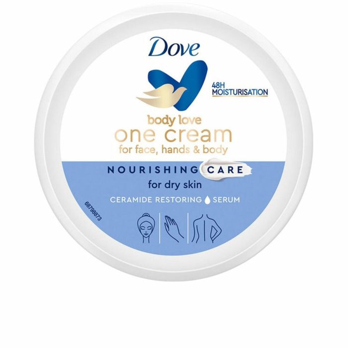 Dove NOURISHING CREAM Crema Nutritiva Cara, Cuerpo y Manos Piel Seca 250 ml - Hidratación Profunda y Nutrición Intensa 1 Dove NOURISHING CREAM Crema Nutritiva Cara, Cuerpo y Manos Piel Seca 250 ml - Hidratación Profunda y Nutrición Intensa 1