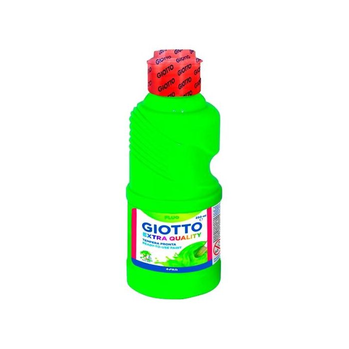 Giotto Témpera Fluo Verde Botella 250 mL