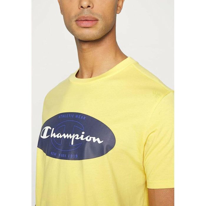 Camiseta de Manga Corta Hombre Champion Crewneck Amarillo M 1