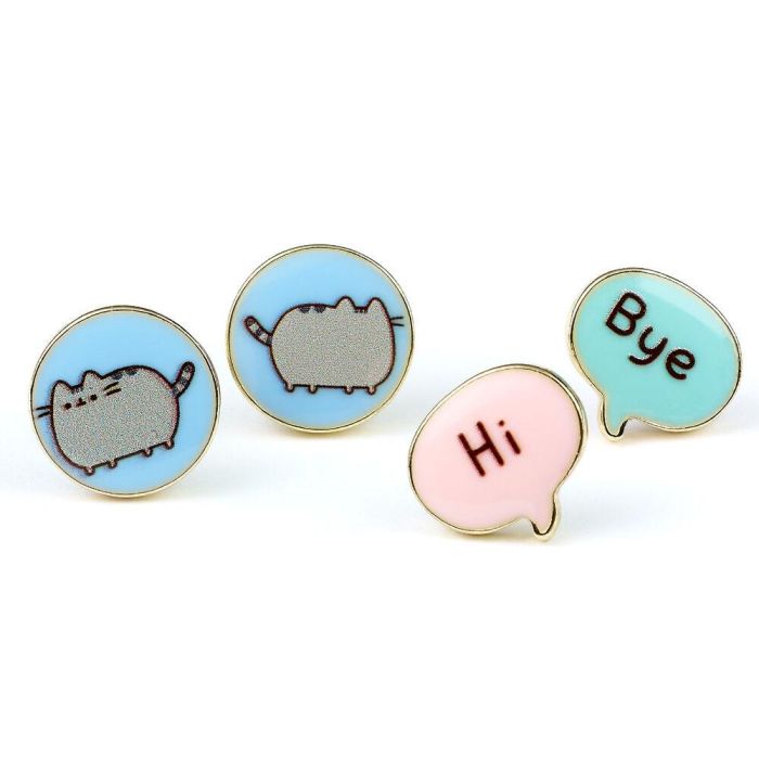 Set 3 pares pendientes Hi Bye Pusheen 1 Set 3 pares pendientes Hi Bye Pusheen 1