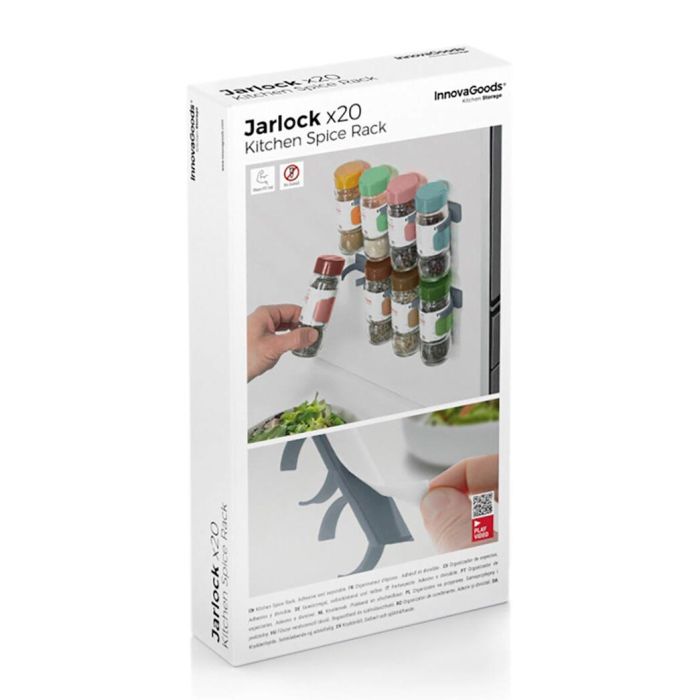 Organizador de Especias Adhesivo y Divisible Jarlock x20 InnovaGoods 3 Organizador de Especias Adhesivo y Divisible Jarlock x20 InnovaGoods 3
