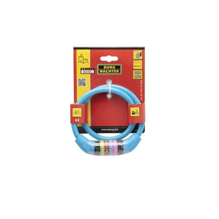Candado para bicicleta para niños - BURG WACHTER - 210 C 65 KIDS - Color, código, 65 cm, acero 10 mm Candado para bicicleta para niños - BURG WACHTER - 210 C 65 KIDS - Color, código, 65 cm, acero 10 mm