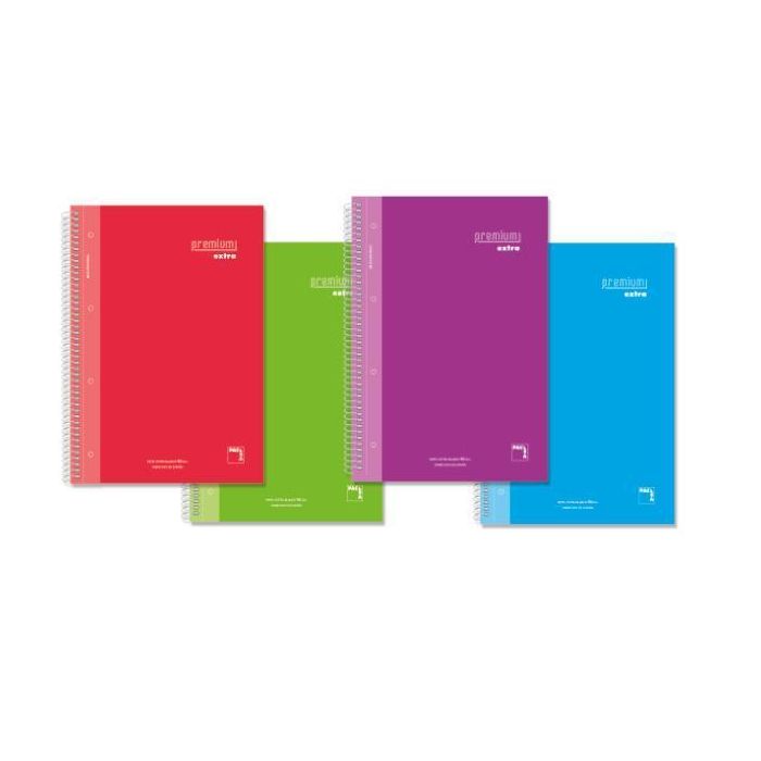 Pacsa Cuaderno Premium T-Extradura A4 120H 90gr 5x5+Greca Microperforado Pack 4 Unidades Colores Surtidos Pacsa Cuaderno Premium T-Extradura A4 120H 90gr 5x5+Greca Microperforado Pack 4 Unidades Colores Surtidos