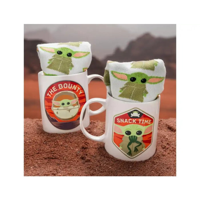 Wondee Set Regalo The Mandalorian Taza y Calcetines Baby Yoda Grogu 3