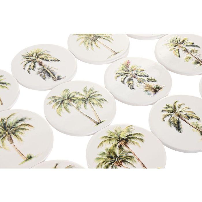 Posavasos Tropical DKD Home Decor Verde Blanco 10.8 x 0.7 x 10.8 cm (72 Unidades) 1 Posavasos Tropical DKD Home Decor Verde Blanco 10.8 x 0.7 x 10.8 cm (72 Unidades) 1