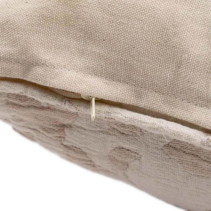 Cojín Crema Algodón Decoración 45 X 45 cm