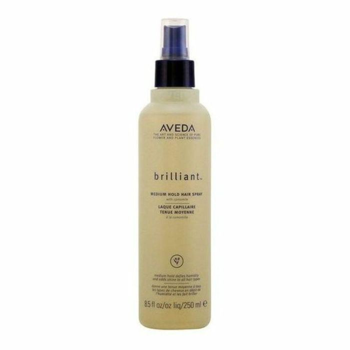 Aveda BRILLIANT Hair Spray 250 ml - Fijación media, protege contra la humedad, con ingredientes naturales