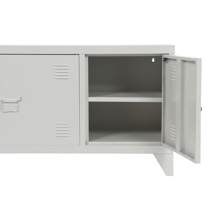 Mueble de TV Home ESPRIT Blanco Metal 120 x 40 x 58 cm 7 Mueble de TV Home ESPRIT Blanco Metal 120 x 40 x 58 cm 7
