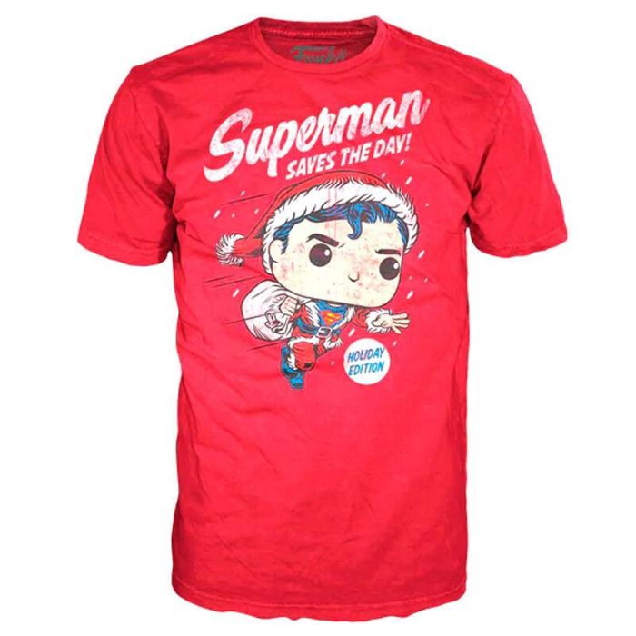Set figura POP & Tee DC Comics Superman Exclusive Flocked 4