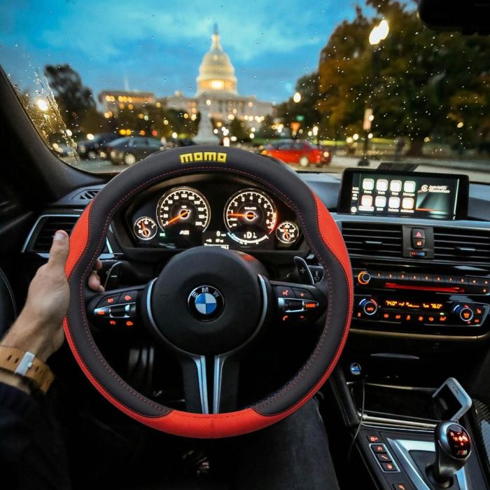 Momo Funda Volante Comfort Microfibra Rojo Negro 38-39 cm MOMLSWC0COMRB 3 Momo Funda Volante Comfort Microfibra Rojo Negro 38-39 cm MOMLSWC0COMRB 3