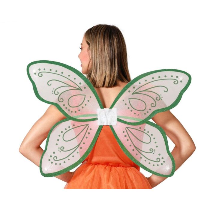 Alas De Mariposa Verdes 70x50 cm Con Detalles Brillantes para Niñas y Adultas