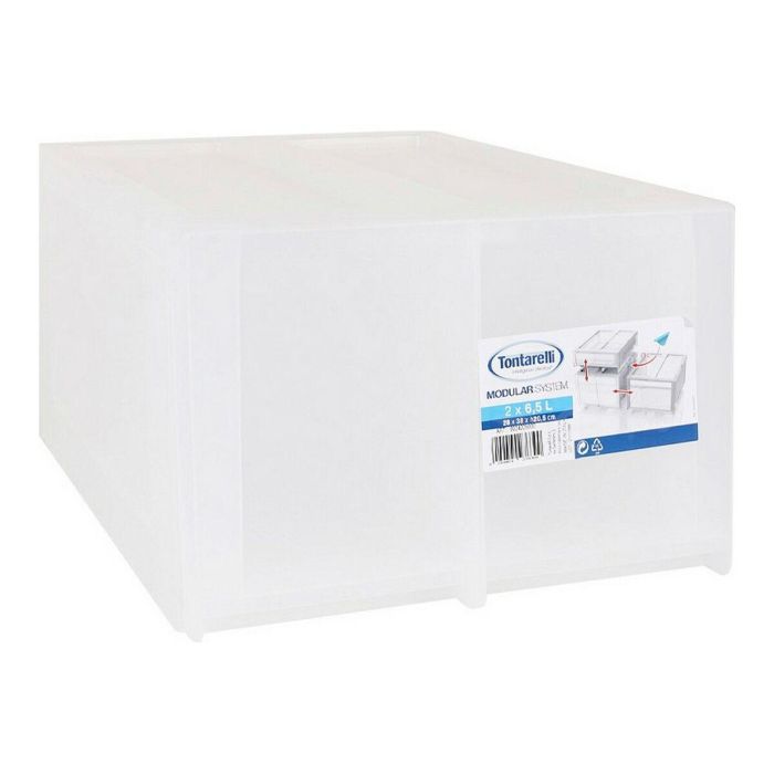 Caja de Almacenaje Tontarelli Modular Blanco 29 x 38 x 20,5 cm Caja de Almacenaje Tontarelli Modular Blanco 29 x 38 x 20,5 cm