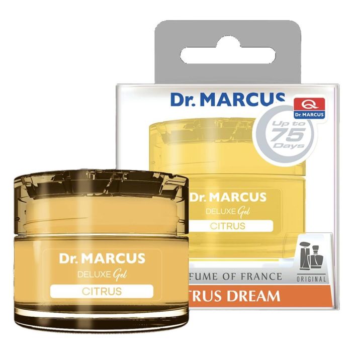 Dr. Marcus DRM0270 Ambientador en gel Deluxe Citrus Dream para coche, casa y oficina, fragancia duradera 75 días, 50ml 0 Dr. Marcus DRM0270 Ambientador en gel Deluxe Citrus Dream para coche, casa y oficina, fragancia duradera 75 días, 50ml 0