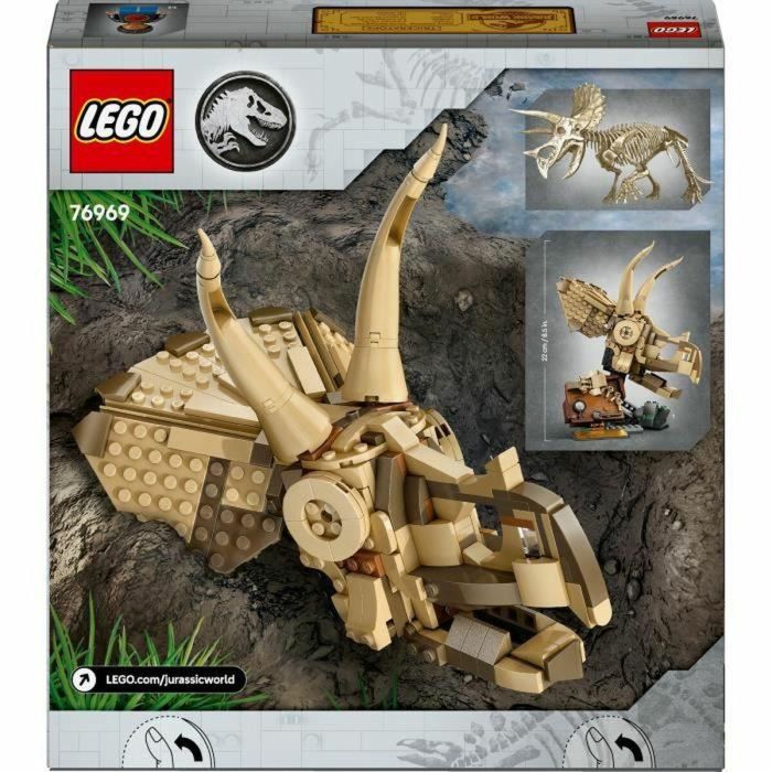 LEGO 76969 Jurassic World Fósiles de Dinosaurios: Cráneo de Triceratops - Set de Construcción para Niños 9 Años 1 LEGO 76969 Jurassic World Fósiles de Dinosaurios: Cráneo de Triceratops - Set de Construcción para Niños 9 Años 1